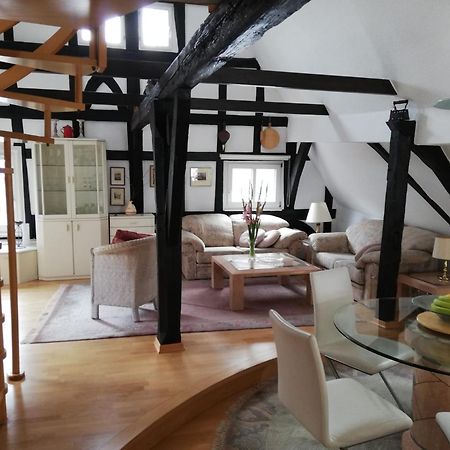 Penthouse Im Historischen Fachwerkhaus Mit Grosser Dachterrasse An Zentralster Lage Боппард Экстерьер фото